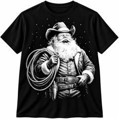Western Santa Christmas Graphic Tee